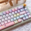 Sanrio keycaps showing Cherry profile and smooth texture