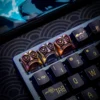 Sanxingdui Mask copper keycap, ancient mask style, on mechanical keyboard