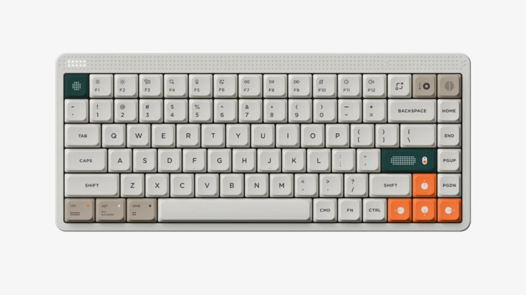 NuPhy Node with optional T3 accents installed; not the default keyboard appearance