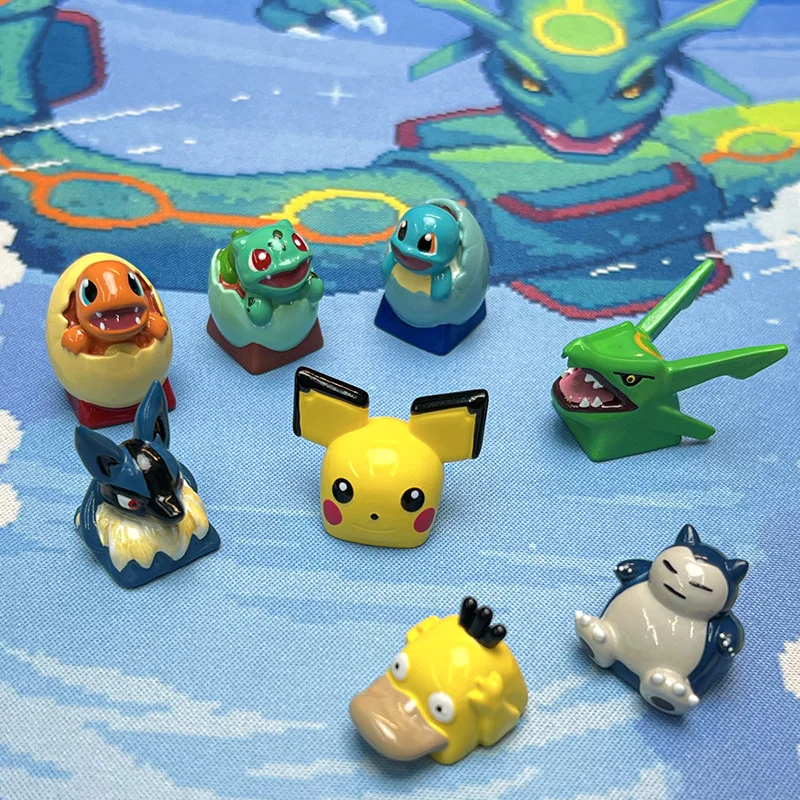 Close-up of Snorlax Artisan Keycap Resin Detail
