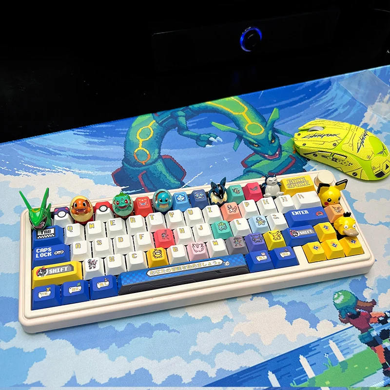 Snorlax Pokemon Keycap from Side Angle