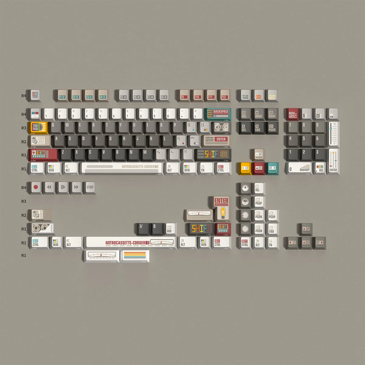 Ergonomic typing experience with Retro Synthesizer keycaps