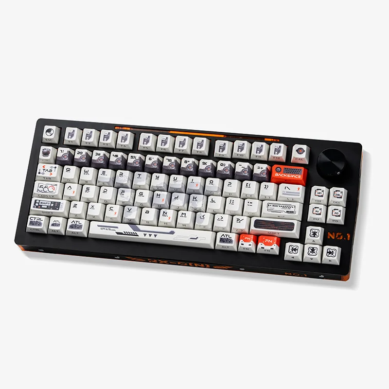 Close-up of Vigilance Observer Cherry Keycap Sleek PBT highlighting details and finish