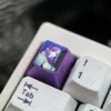 Close-up of intricate Vivian Banshee design on metal keycap