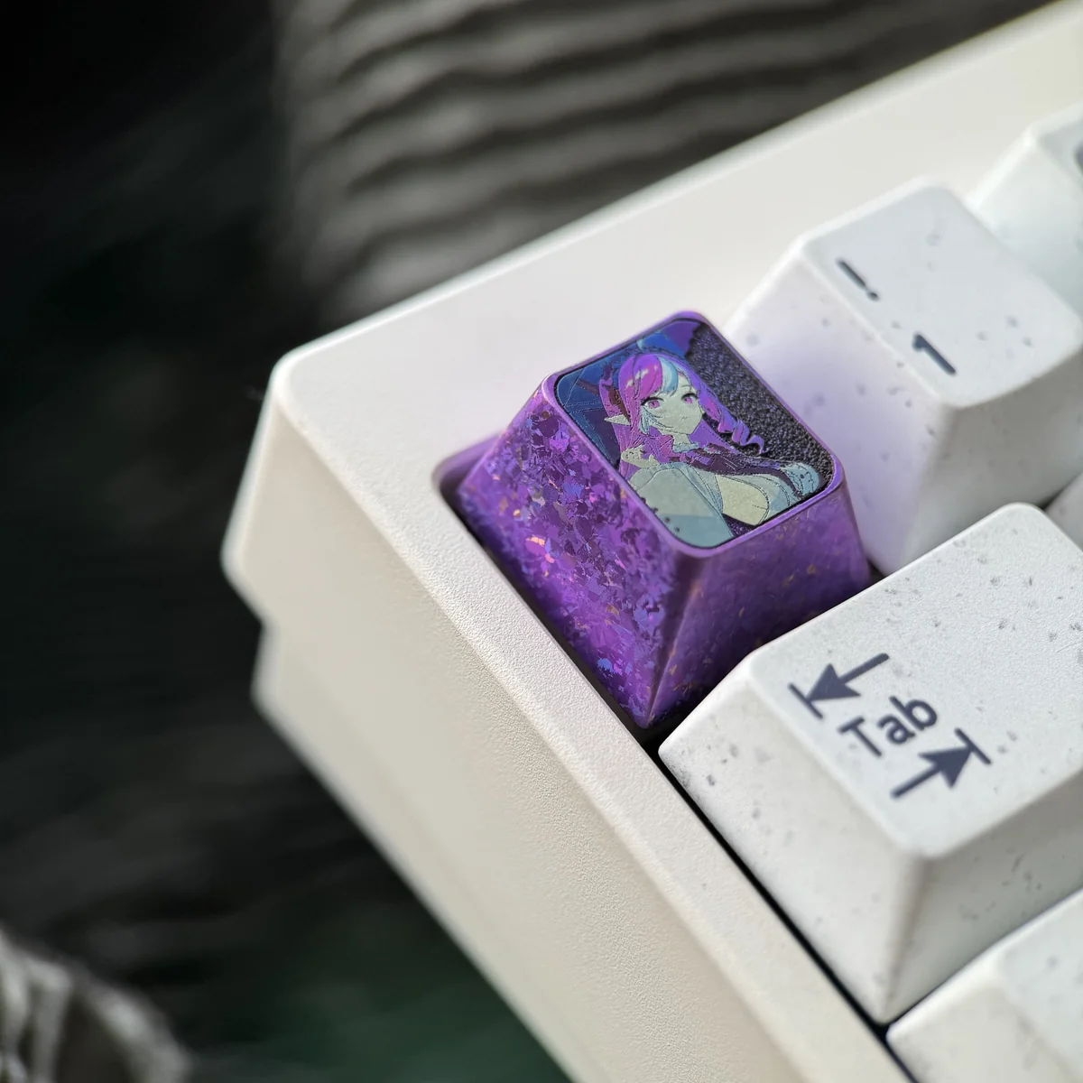 Zenless Zone Zero Vivian Banshee artisan keycap in Cherry profile