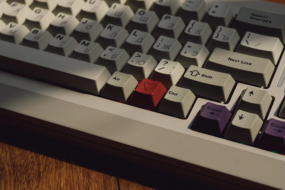 Full layout of 155 Retro Russian PBT Cherry profile keycaps