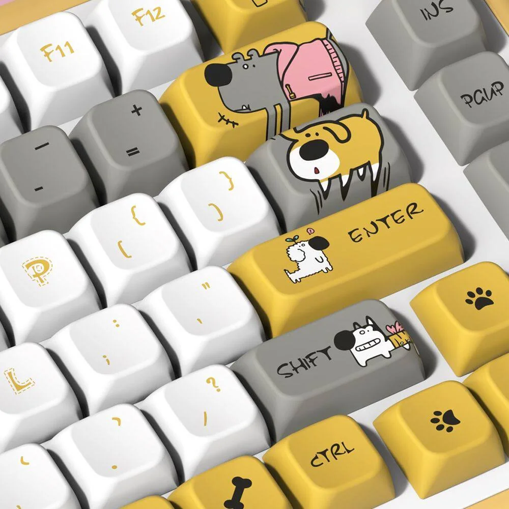 Full layout of 158-key Whimsical Dog Keycap Set