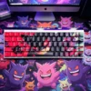 Full layout of 73-key Gengar Crimson Keycap Set showing all keycaps