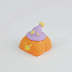 Underside stem view of Halloween resin artisan keycap