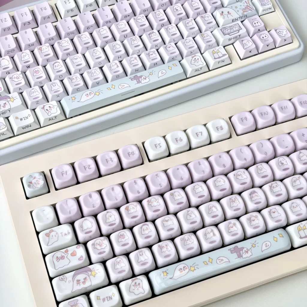 Artistic Ghost Haha Series Playful ghost theme hero image featuring Artistic Ghost Haha Keycap Set