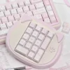 Side profile view of Ballet Poetry Keycaps highlighting the ergonomic Cherry profile.