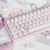 Ballet Poetry Keycap Set with a focus on the dye-sublimated legends and smooth PBT texture.