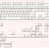 Ballet Poetry Keycap Set installed on a white mechanical keyboard, showing overall aesthetic.