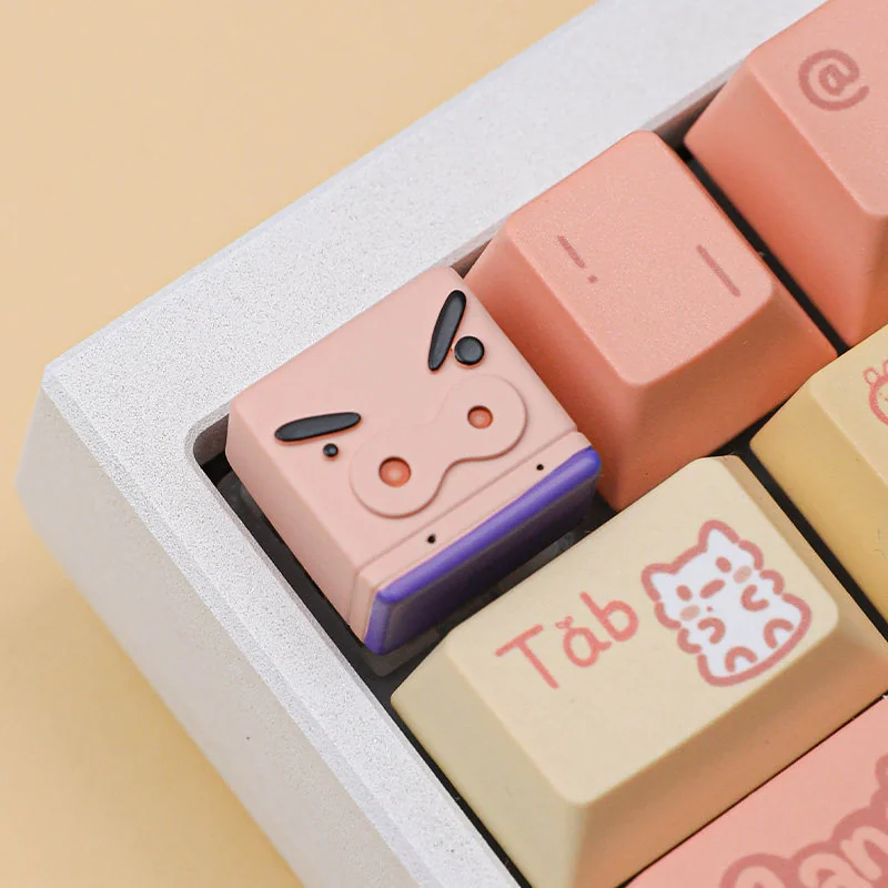 Buriburizaemon anime keycap on mechanical keyboard