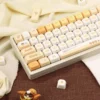 Angle view of Burnt Toast Series Keycap Unique Burnt Toast PBT showing color layering and layout presence