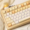 Burnt Toast Series Keycap Unique Burnt Toast PBT installed on a mechanical keyboard setup