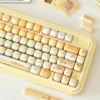 Side profile of Burnt Toast Series Keycap Unique Burnt Toast PBT showing keycap set shape and fit