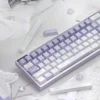 Close-up of dye-sublimated butterfly design on PBT keycaps