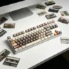 Cassette Gentleman Cherry Keycap Unique installed on a mechanical keyboard setup