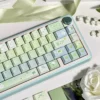 Detail of Cherry profile keycap with green grape design