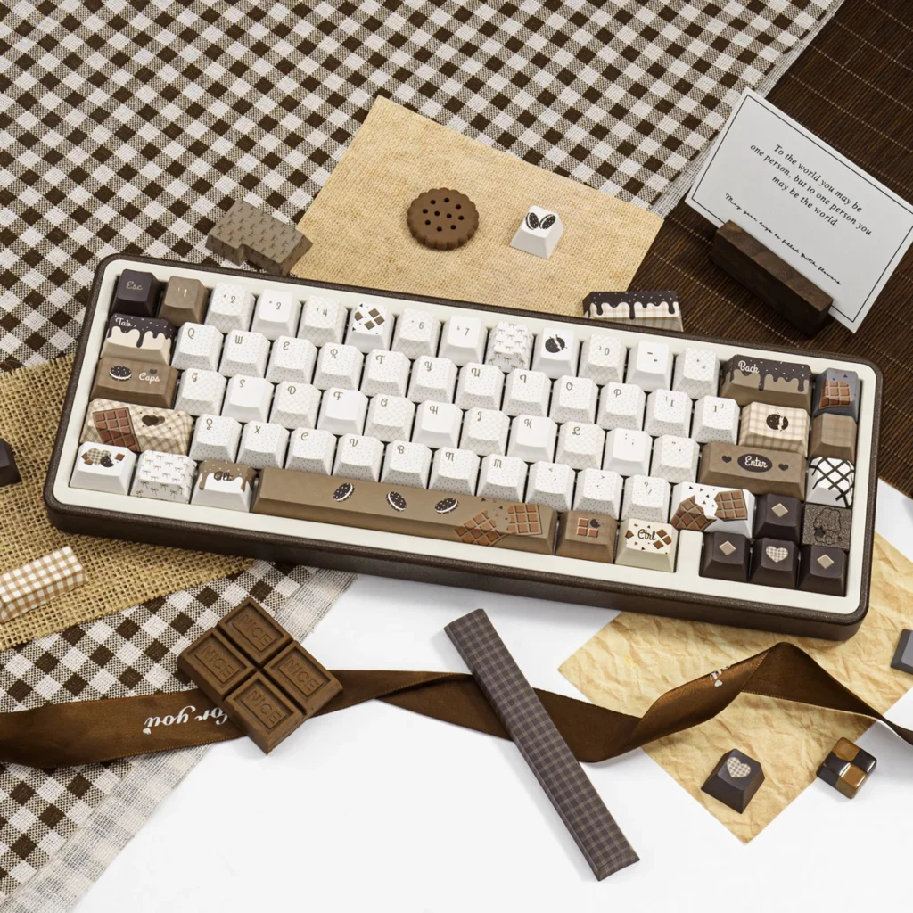 Side view of Cherry profile keycaps