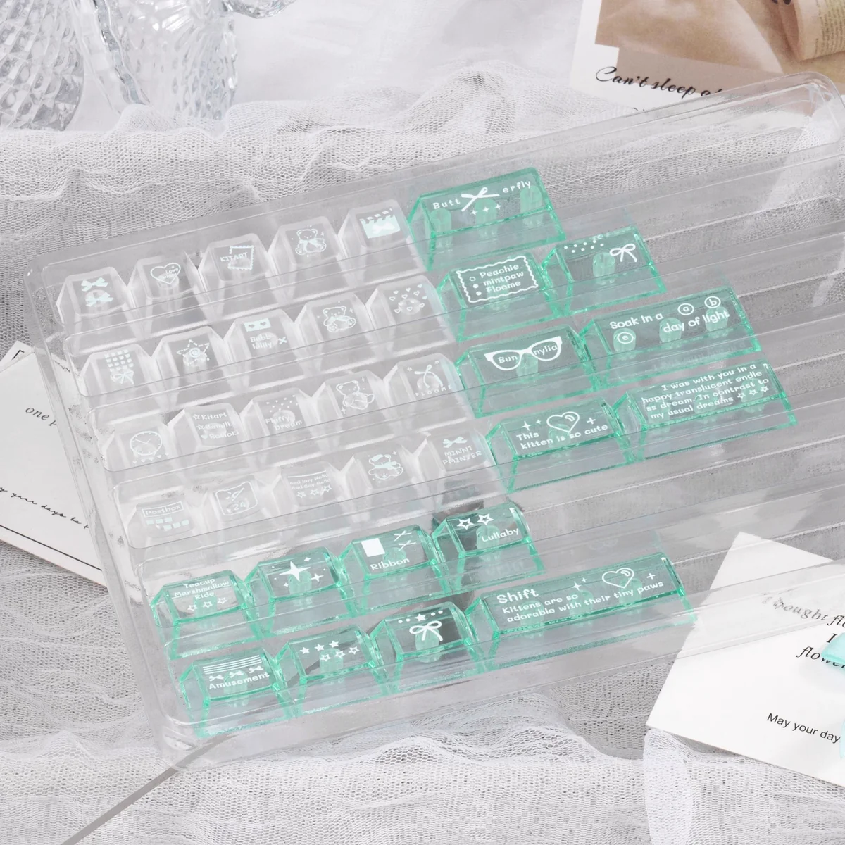 Cherry profile keycap set showcasing ergonomic design