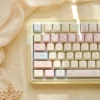 Ergonomic Cherry profile keycaps from Romance Until Death set, side view.