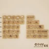 Side profile view of Coffee Cat keycaps, highlighting the ergonomic Cherry profile