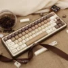 Full Coffee Cat PBT Dye-sub Keycap Set with all 145 keys and transparent accents