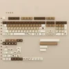 Texture and feel close-up of the smooth, durable PBT Coffee Cat keycaps