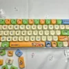 Overhead view of the full 108-key Crayon Shin-chan set, organized for layout compatibility.