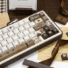 Crispy Dark Chocolate Keycap Set with various modifier keys