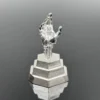 Cyberpunk 2077 Johnny Silverhand keycap front view with silver cyber arm sculpture