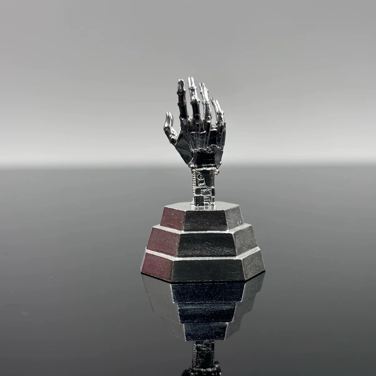 Cyberpunk keycap installed on a mechanical keyboard for scale and fit
