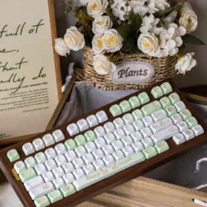 Full layout of the 145-key Deep Forest Deer PBT Keycap Set laid out flat