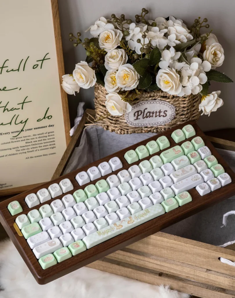 Full layout of the 145-key Deep Forest Deer PBT Keycap Set laid out flat