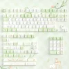 Deep Forest Deer Keycap Set mounted on a 75% keyboard under warm desk lighting