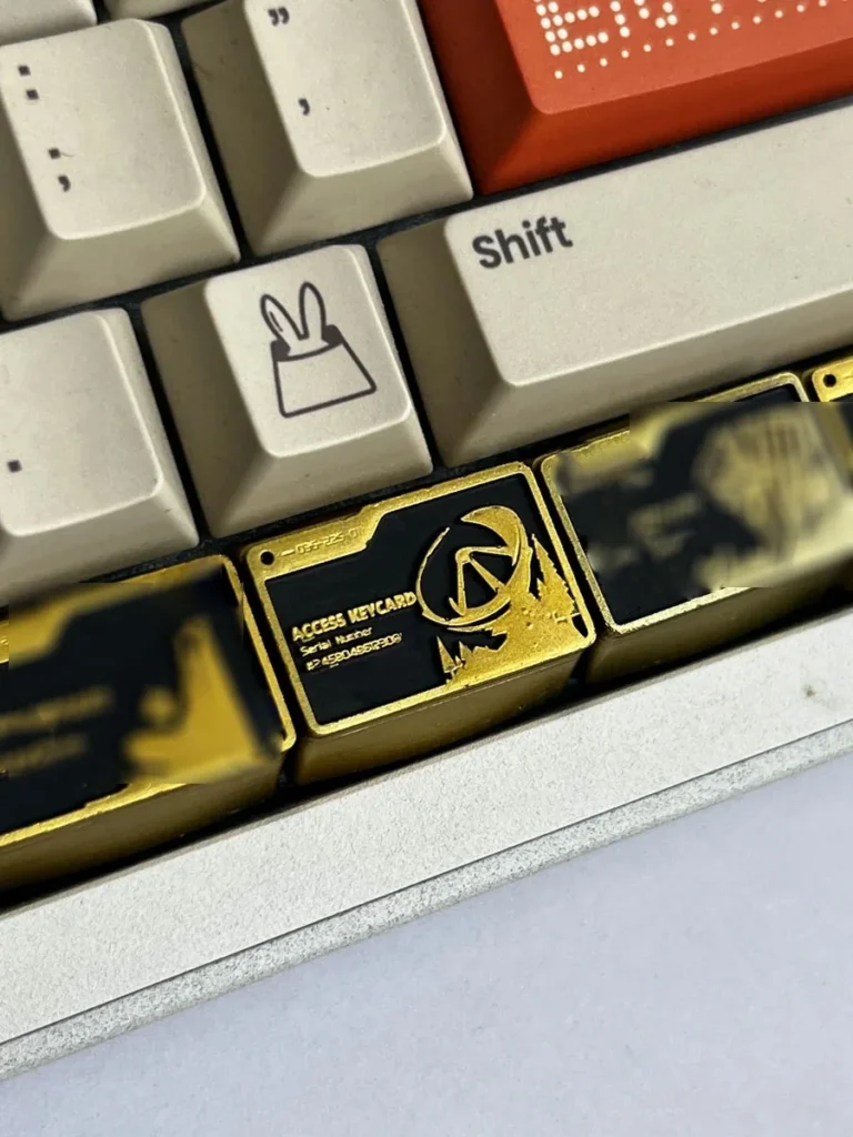 Close-up of the keycap's MX-style stem compatibility on the underside.