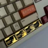 Delta Force Tactical Map Access Resin Keycap on a mechanical keyboard, close-up of intricate design.