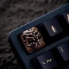 Artisan Demon Keycap featuring a dark, industrial retro-punk aesthetic