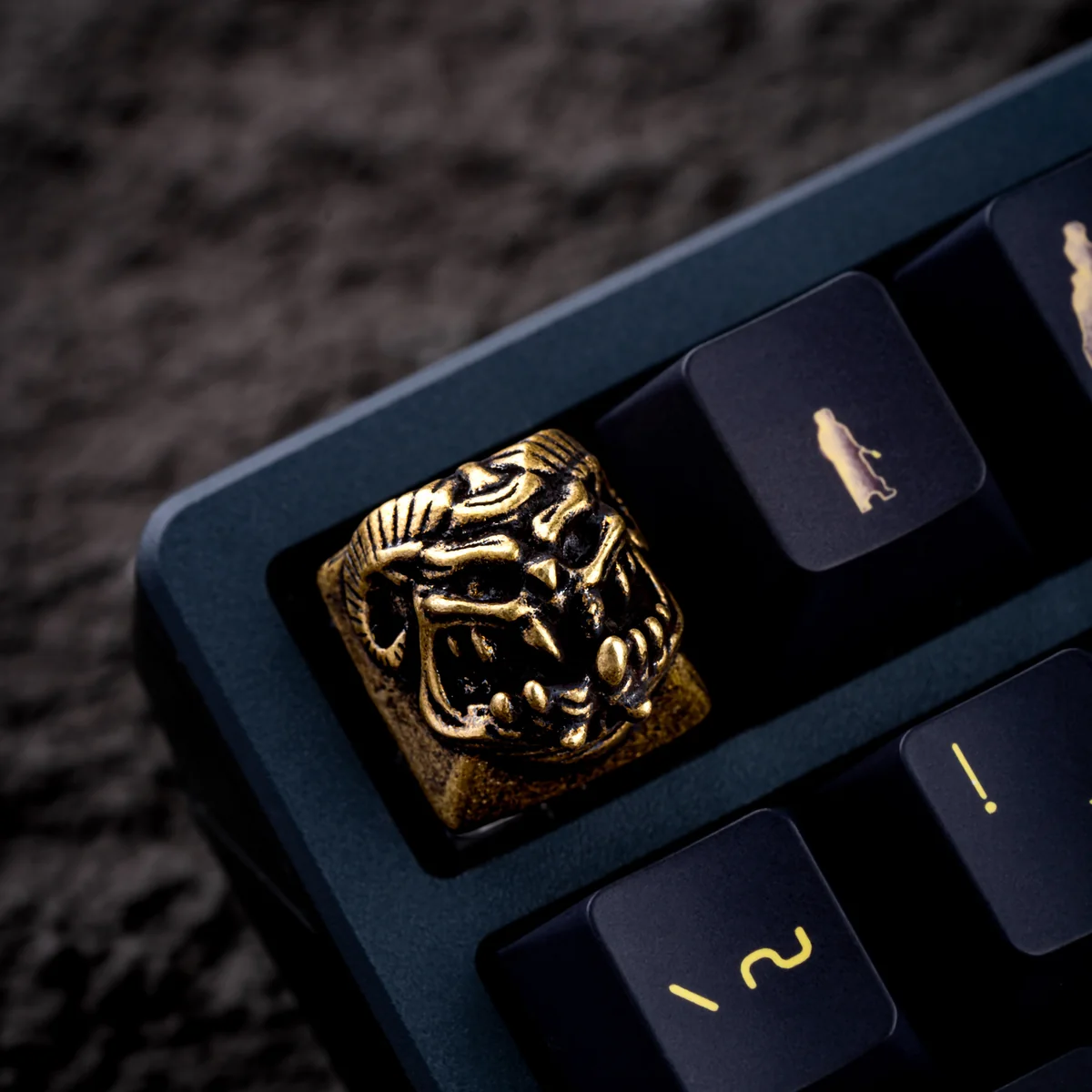 Side profile of the Demon Handcrafted Keycap, Cherry profile compatibility