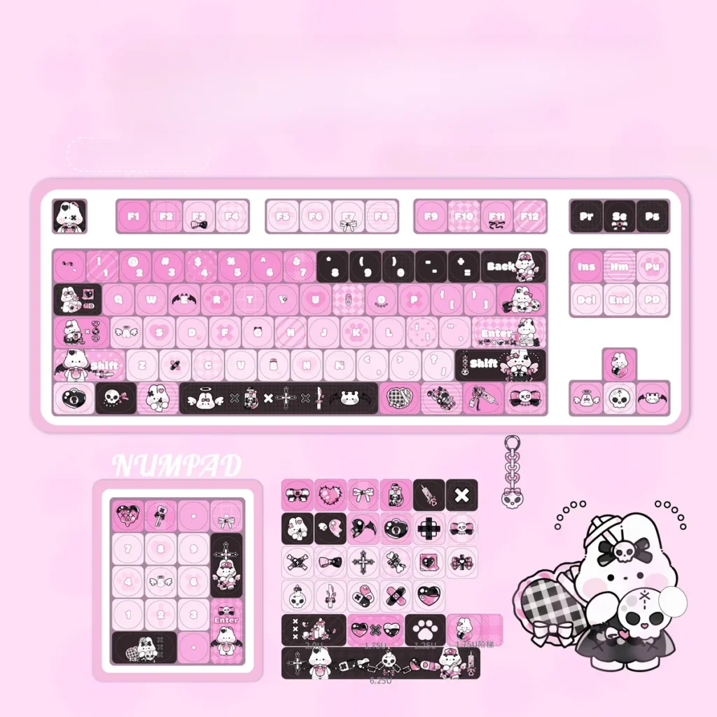 Ergonomic MOA keycap profile for typing comfort
