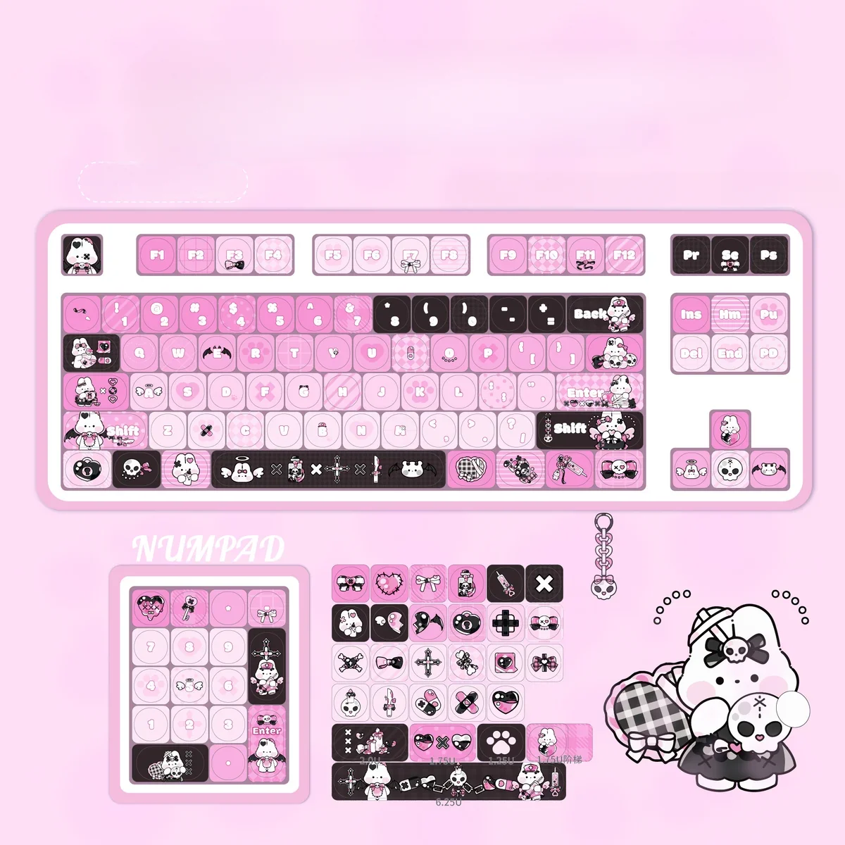 Ergonomic MOA keycap profile for typing comfort