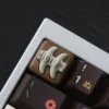 Fish Bone resin keycap installed on a custom mechanical keyboard