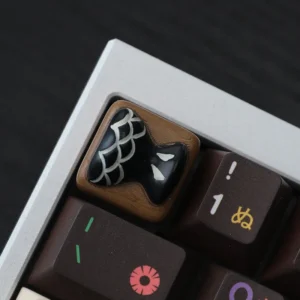 Fish Bone Tail artisan keycap option for a playful custom keyboard accent