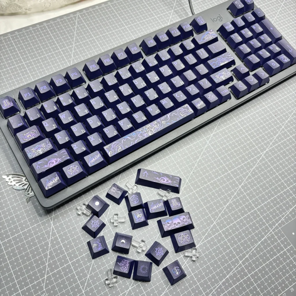 Full layout of Yog-Sothoth cosmic horror keycap set
