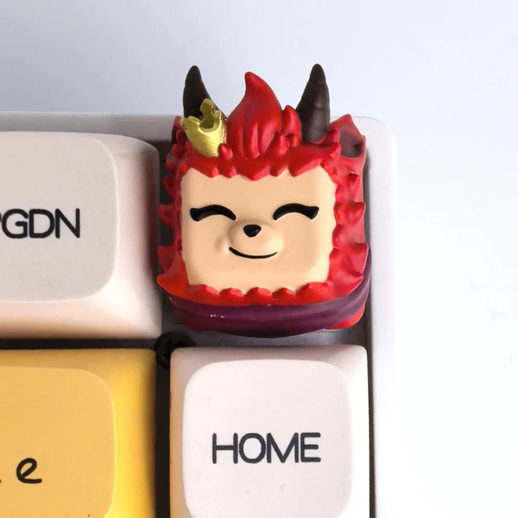 League of Legends themed keycap on a gaming keyboard setup