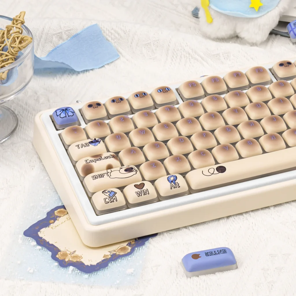Close-up of PBT dye-sub legends on Gas Can Keycap Set