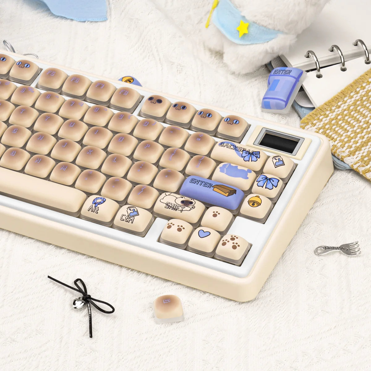 Gas Can Keycap Set installed on an MX-style mechanical keyboard