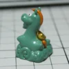 Top-down view of Green Pony Keycap, showcasing its unique design and texture